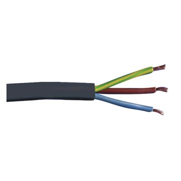 Black 3 Core Round Flex Cable (3183Y)