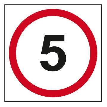 5 Mph Rigid Plastic Sign (400 x 400mm)