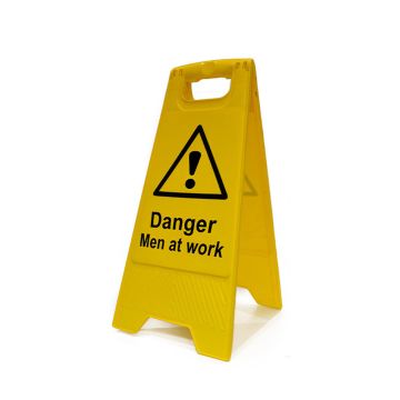 Danger Men at Work' Standing A Board 615 x 290mm