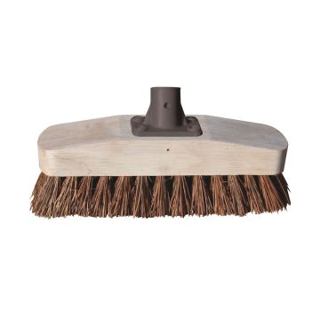 9" Deck Scrub Brush Head with Socket (Stiff Bristle)