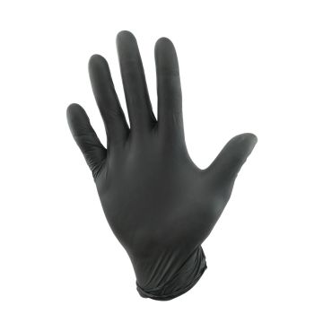 Disposable Black Nitrile Gloves - Powder Free