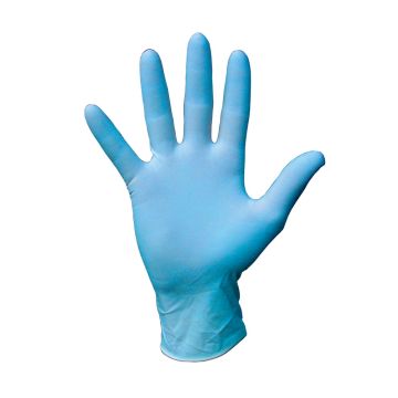Disposable Blue Hybrid Gloves - Powder Free