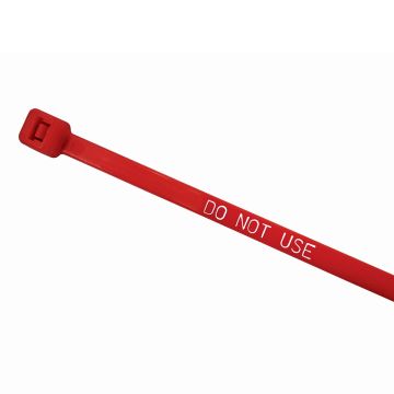 Red 'DO NOT USE' Printed Cable Tie 200 x 4.8mm