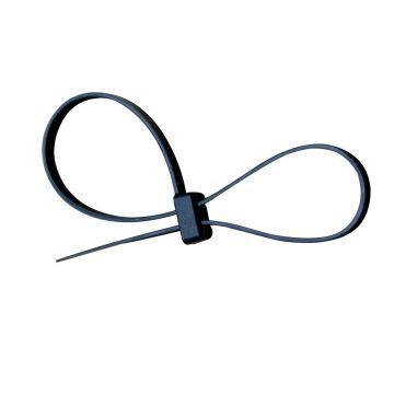 Black Double Loop Cable Tie 300 x 4.8mm