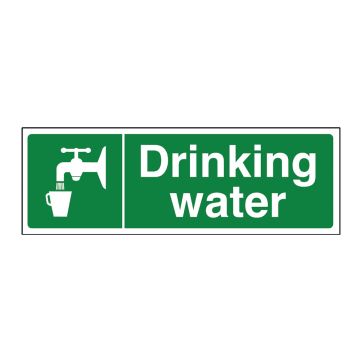 Drinking Water Self Adhesive Sign (300 x 100mm)