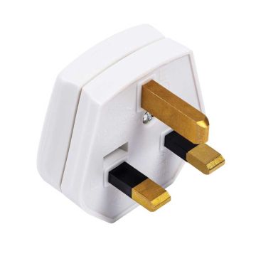 White Nylon Plug 13 Amp