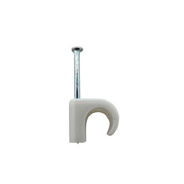 White Expandable Cable Clips