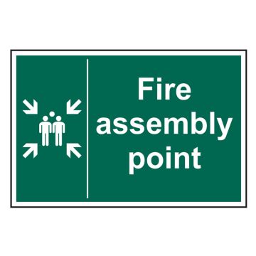 Fire Assembly Point Rigid Plastic Sign (300 x 200mm)