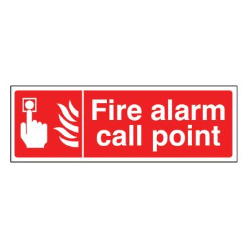 Fire Call Point Self Adhesive Sign (300 x 100mm)