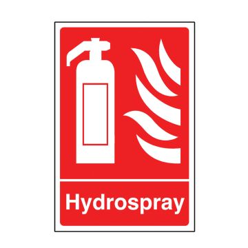 Fire Extinguisher- Hydrospray Self Adhesive Sign (200 x 300mm)