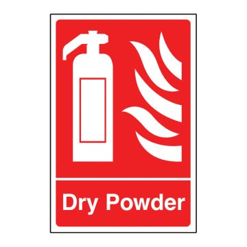Fire Extinguisher- Powder Self Adhesive Sign (200 x 300mm)