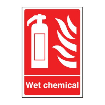 Fire Extinguisher- Wet Chemical Self Adhesive Sign (200 x 300mm)