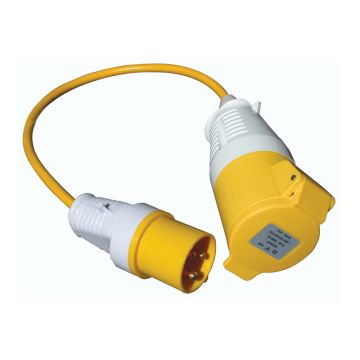 110V Fly Lead (16 Amp Plug to 32 Amp Coupler Socket)