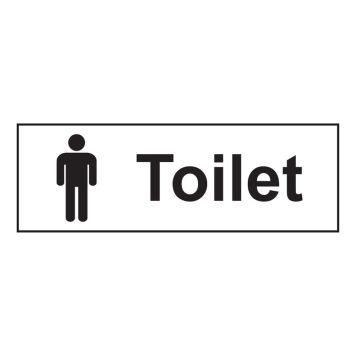 Gents Toilets Self Adhesive Sign (300 x 100mm)