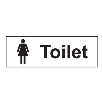 Ladies Toilets Self Adhesive Sign (300 x 100mm)