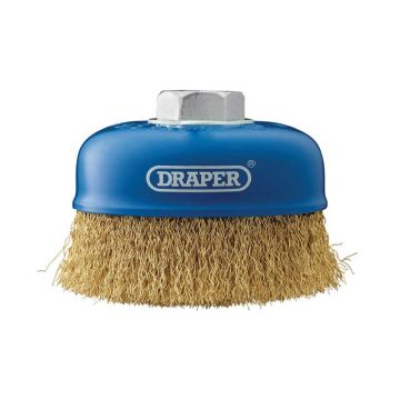 100mm Brassed Steel Crimped Wire Cup Brush