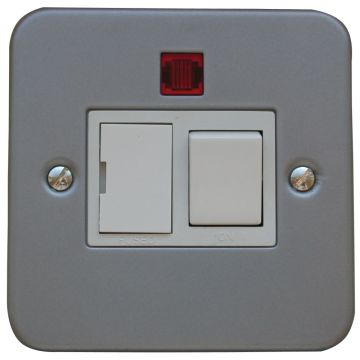 Switched With Neon Metal Clad Fused Spur 13 Amp