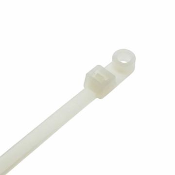 Natural Screw Mount Cable Tie 200 x 4.8mm