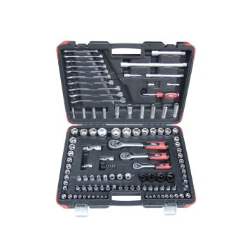 120 Piece 1/4", 3/8" & 1/2" Drive AF & Metric Socket Set