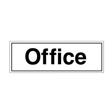 Office Rigid Plastic Sign (300 x 100mm)