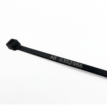 Black Printed Cable Tie- Unspecified Sequential Numbers 200 x 4.8mm