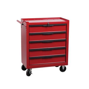 5 Drawer Red Heavy Duty Trolley