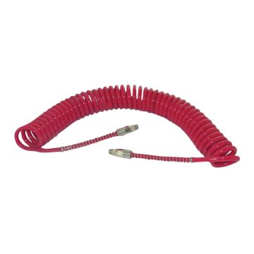 PCL PU Recoil Hose 6.5mm ID x 7.5m With 1/4 BSP Swivel Ends