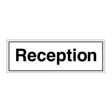 Reception Rigid Plastic Sign (300 x 100mm)