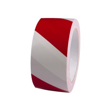Red/White Stripe Self Adhesive Hazard Tape 50mm x 33m