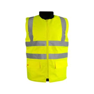Yellow Hi Vis Reversible Bodywarmer