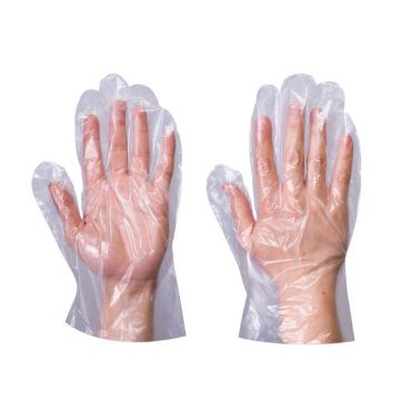 Disposable Clear Polyethylene Gloves (Large)