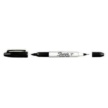 Black Sharpie Twin Tip Permanent Marker (0.5mm & 0.9mm)