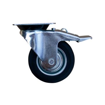 75mm (3") Swivel Plate Castor With Brake