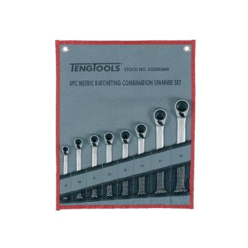 Teng 8 Piece Metric Ratcheting Combination Spanner Set (8-19mm)