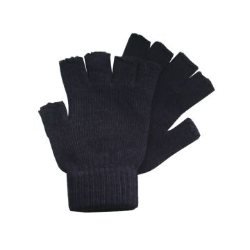 Thermal Black Acrylic Fingerless Gloves (X-Large)