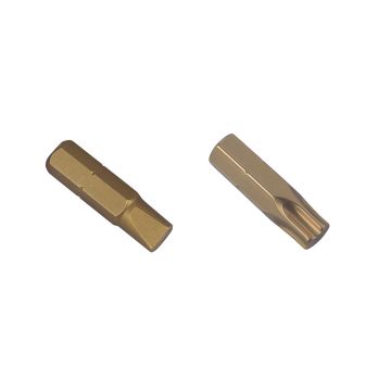 Titanium Coated S2 Steel Hex & Torx Bits