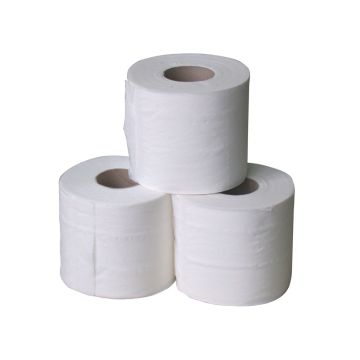 2 Ply White Toilet Roll 100% Recycled (Pack of 48)