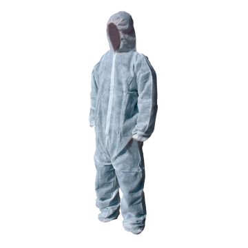 White Polypropylene Disposable Coverall