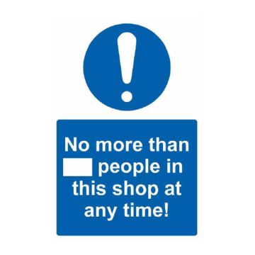 People In This Shop Self Adhesive Sign (200 x 300mm)