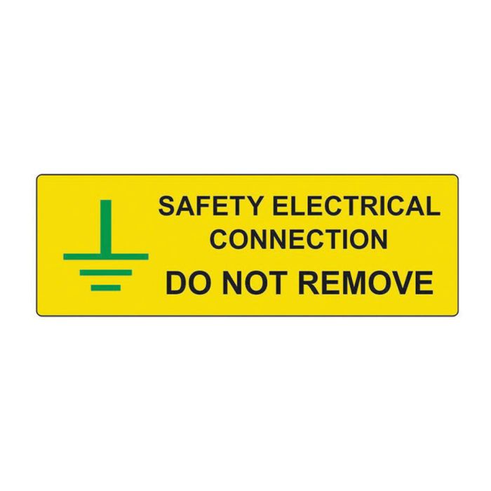 Safety Electrical Connection Safety Labels 75 x 25mm